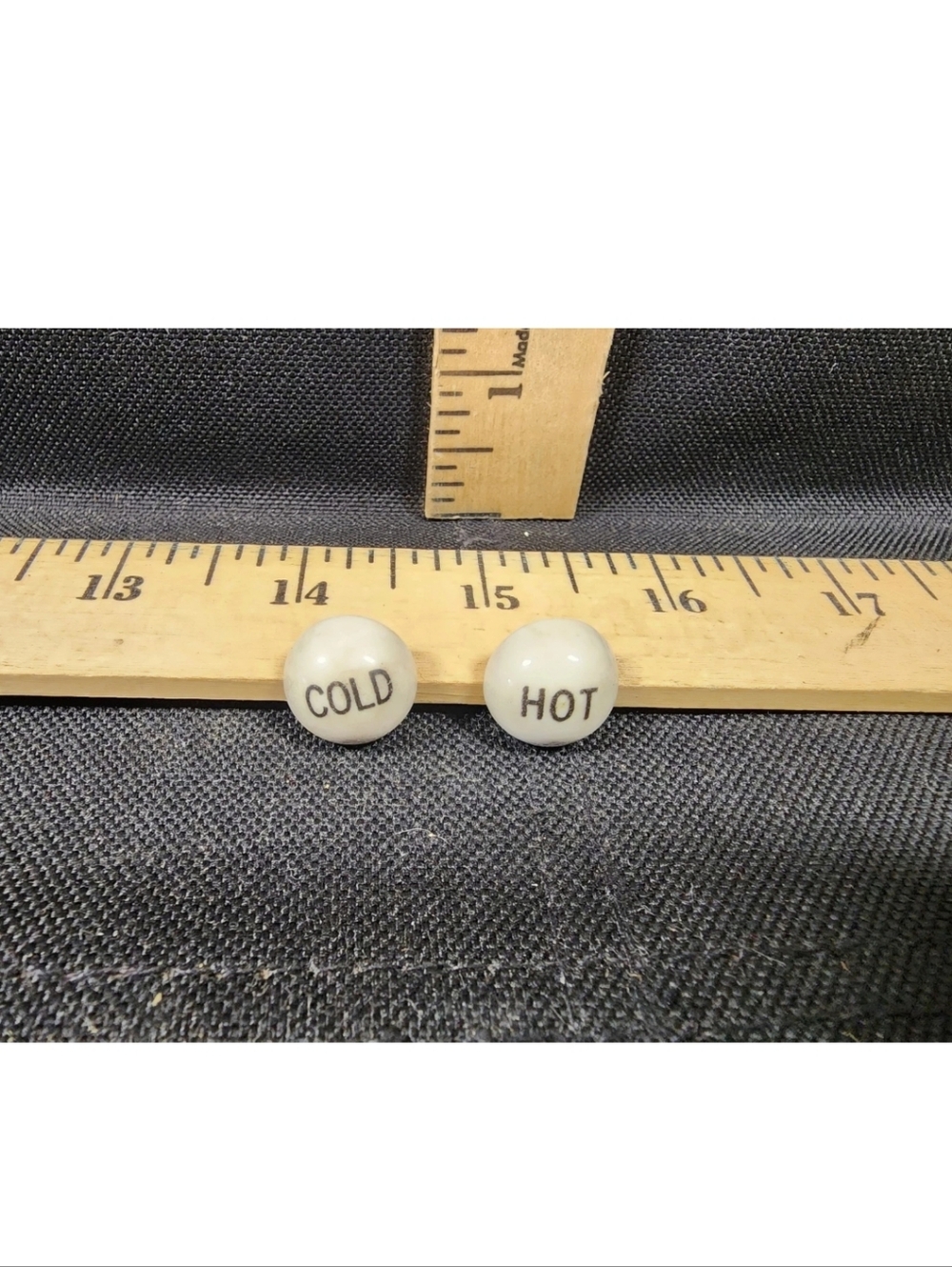 Antique Porcelain Hot/Cold Faucet Inserts Used